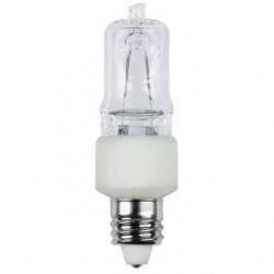 50W T4 HALOGEN SINGLE-ENDED CLEAR E11 (MINI-CAN) BASE, 120 VOLT, BOX